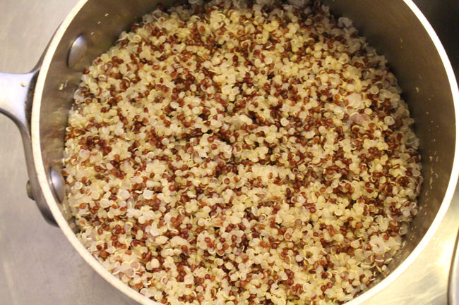 Red and Yellow quinoa cooked together